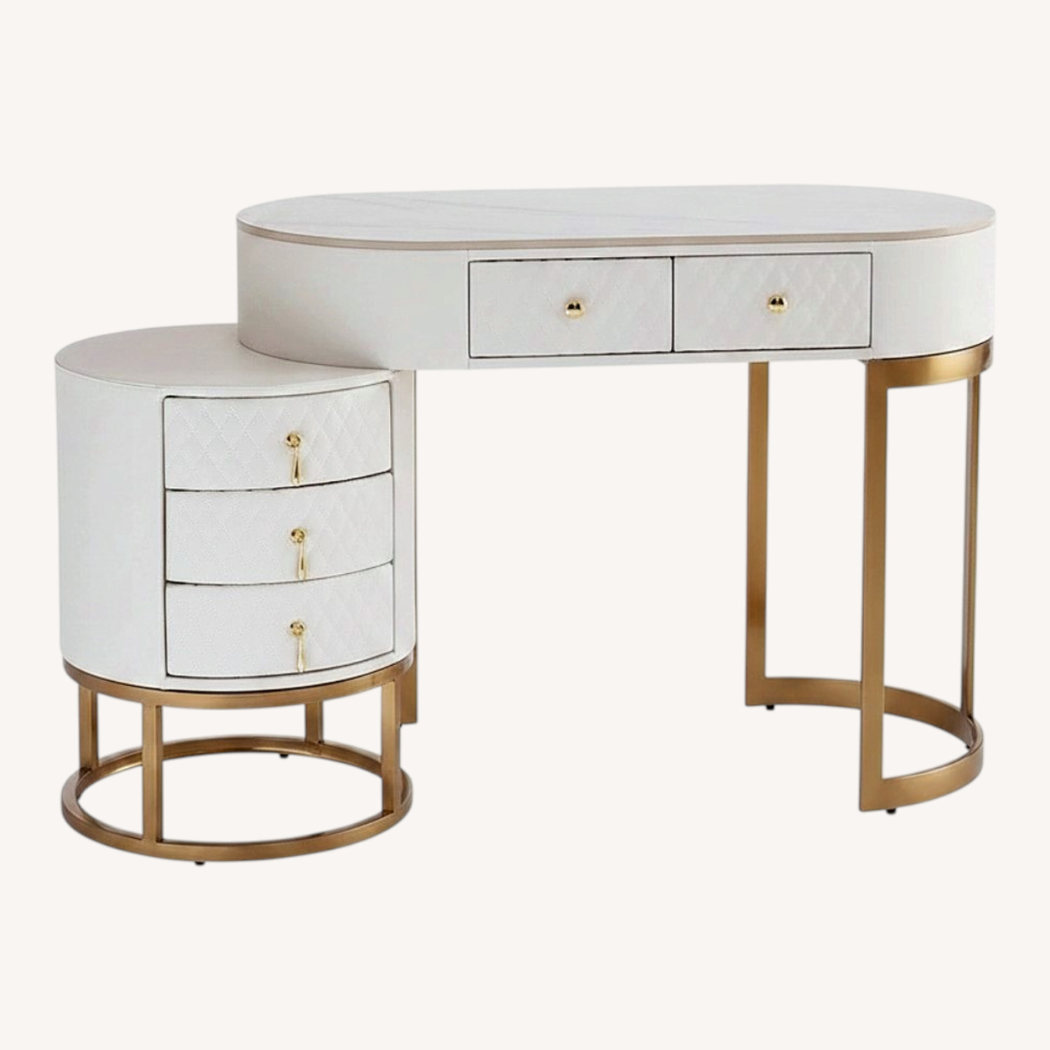Wayfair Everly Quinn Vanity White Gold - image-0