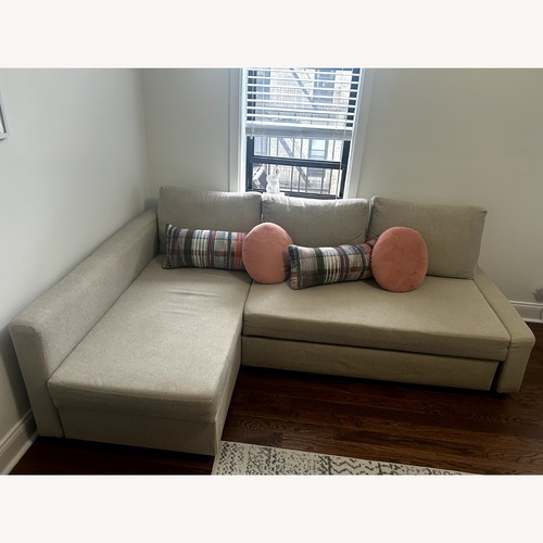 Used IKEA Friheten Natural Fabric 2 Piece Sectional for sale on AptDeco