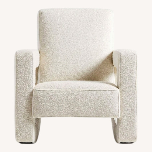 Used Crate & Barrel White Boucle Accent Chair for sale on AptDeco