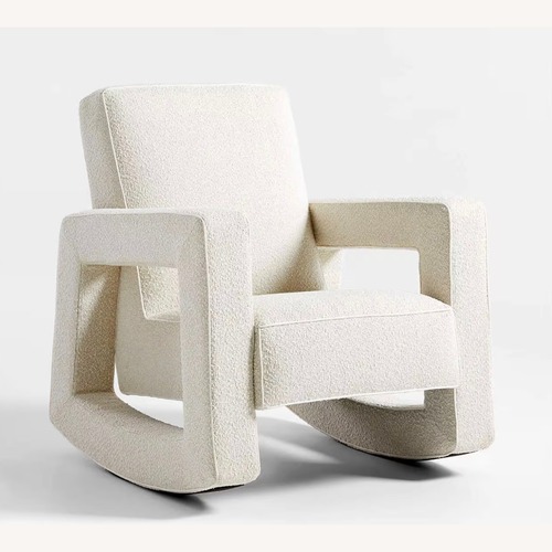 Used Crate & Barrel White Boucle Accent Chair for sale on AptDeco