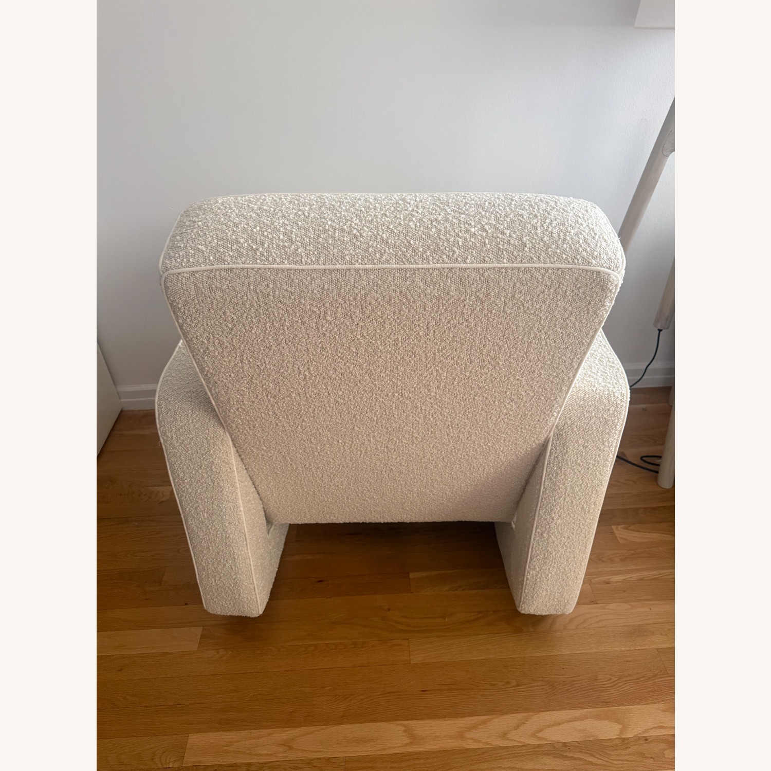 Crate & Barrel White Boucle Accent Chair - image-5