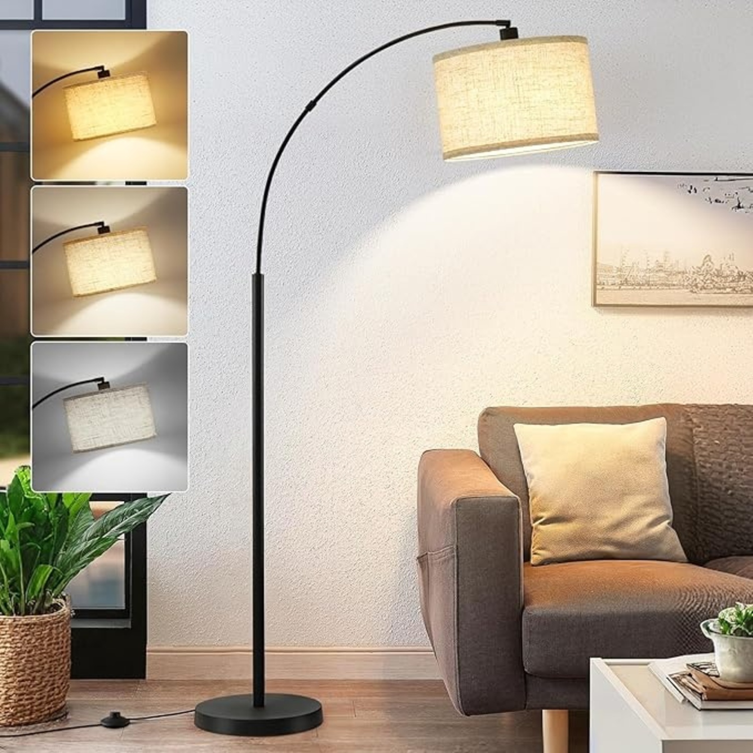 Amazon Natural Fabric Floor Lamp - image-5