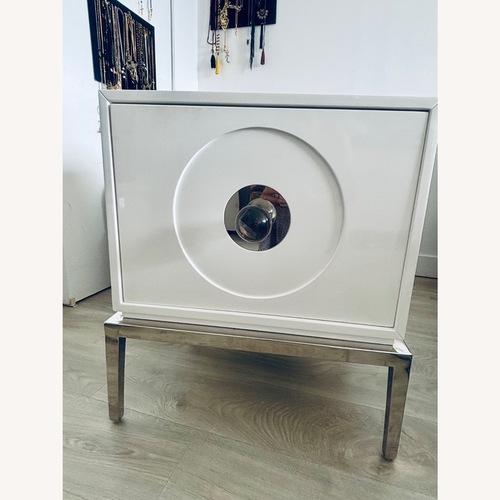 Used Jonathan Adler White Lacquer Side Table for sale on AptDeco