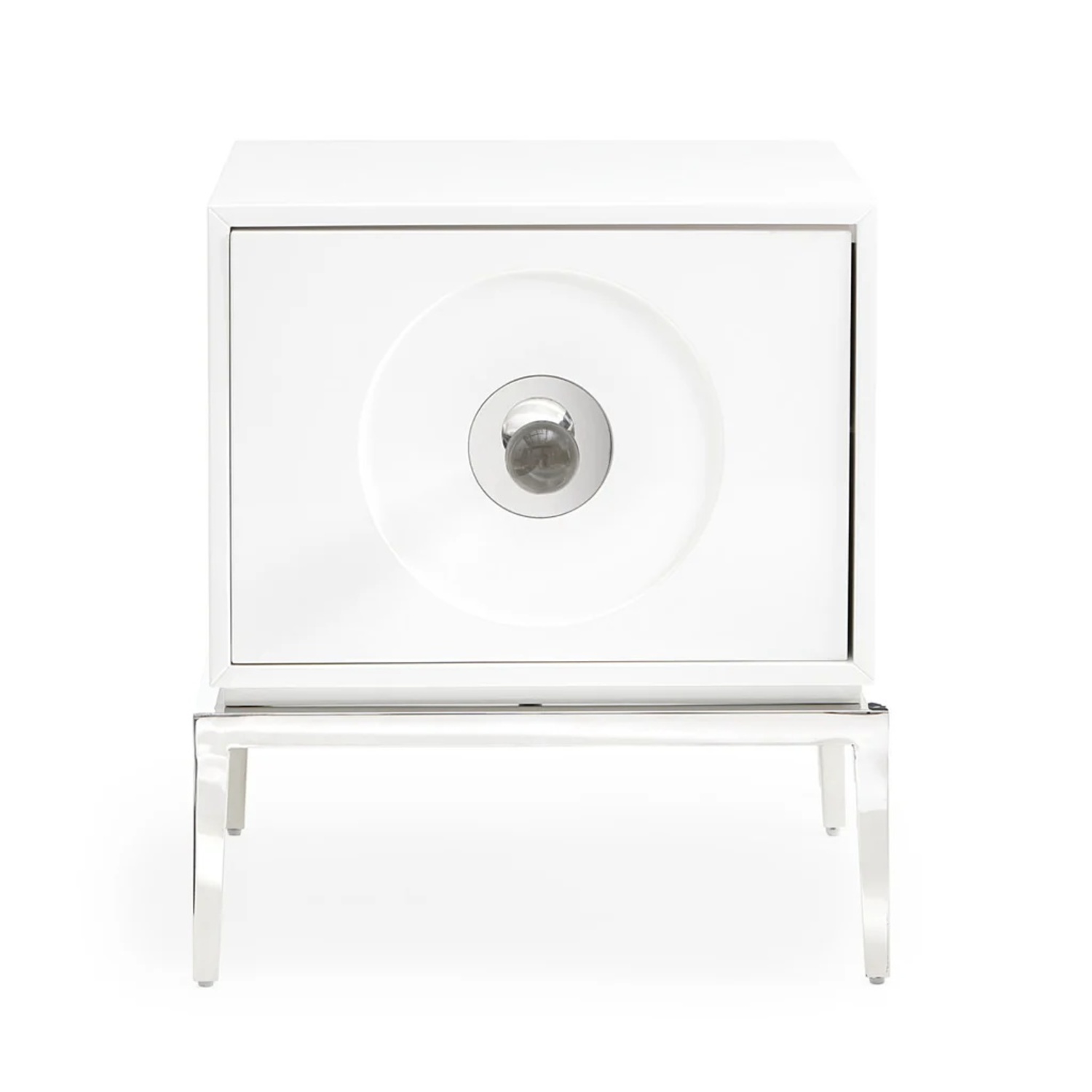 Jonathan Adler White Lacquer Side Table - image-4