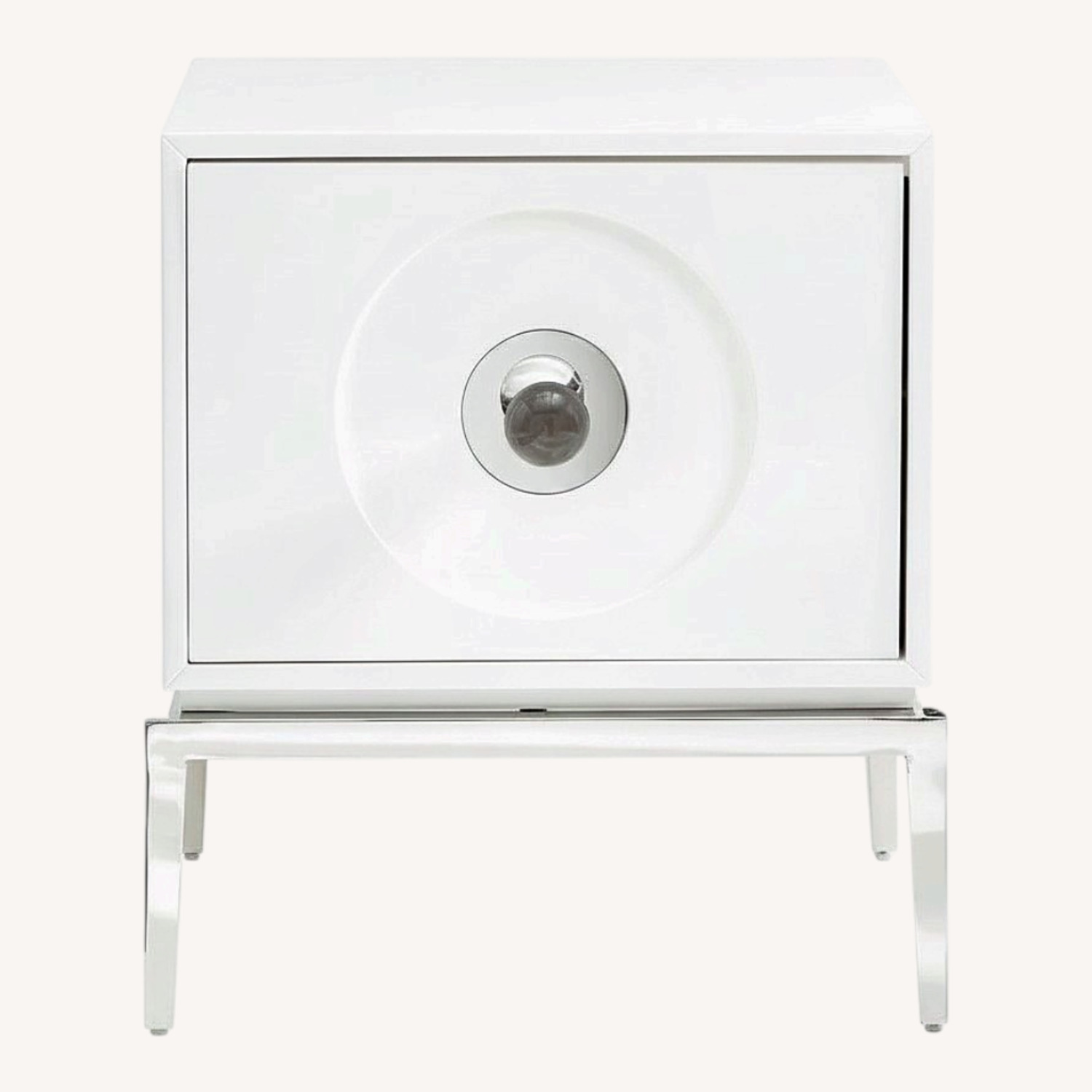 Jonathan Adler White Lacquer Side Table - image-0