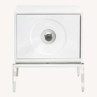 Jonathan Adler White Lacquer Side Table