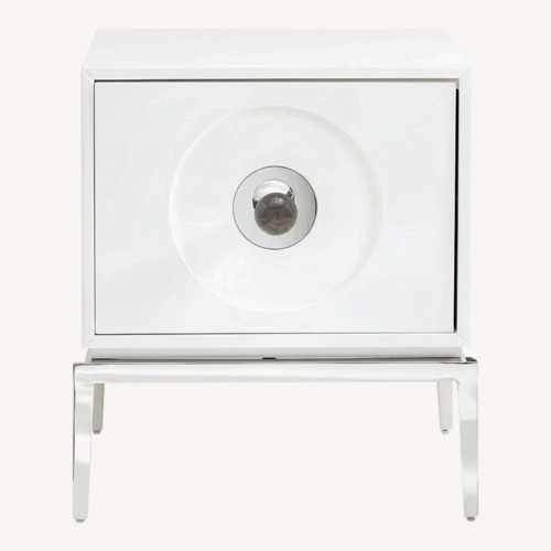 Used Jonathan Adler White Lacquer Side Table for sale on AptDeco