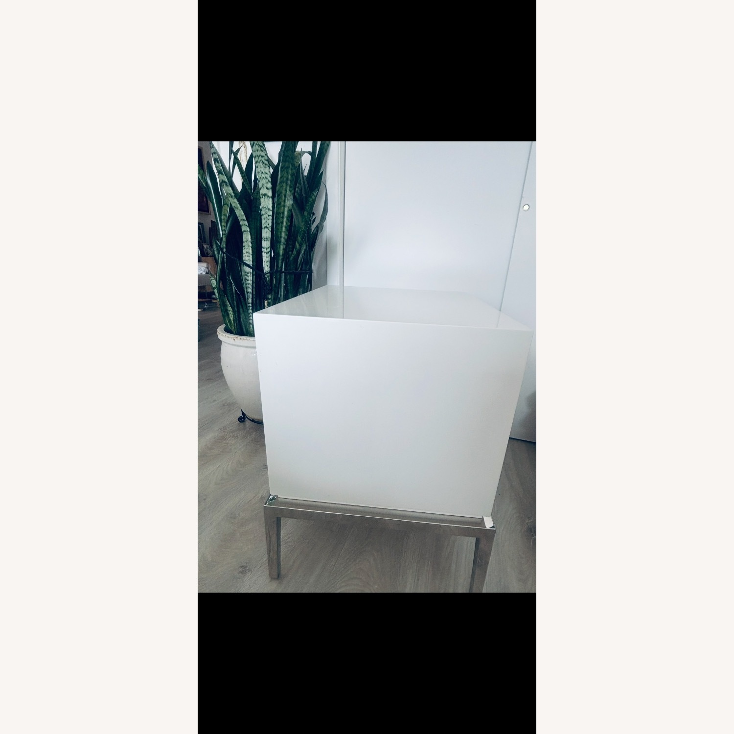 Jonathan Adler White Lacquer Side Table - image-6