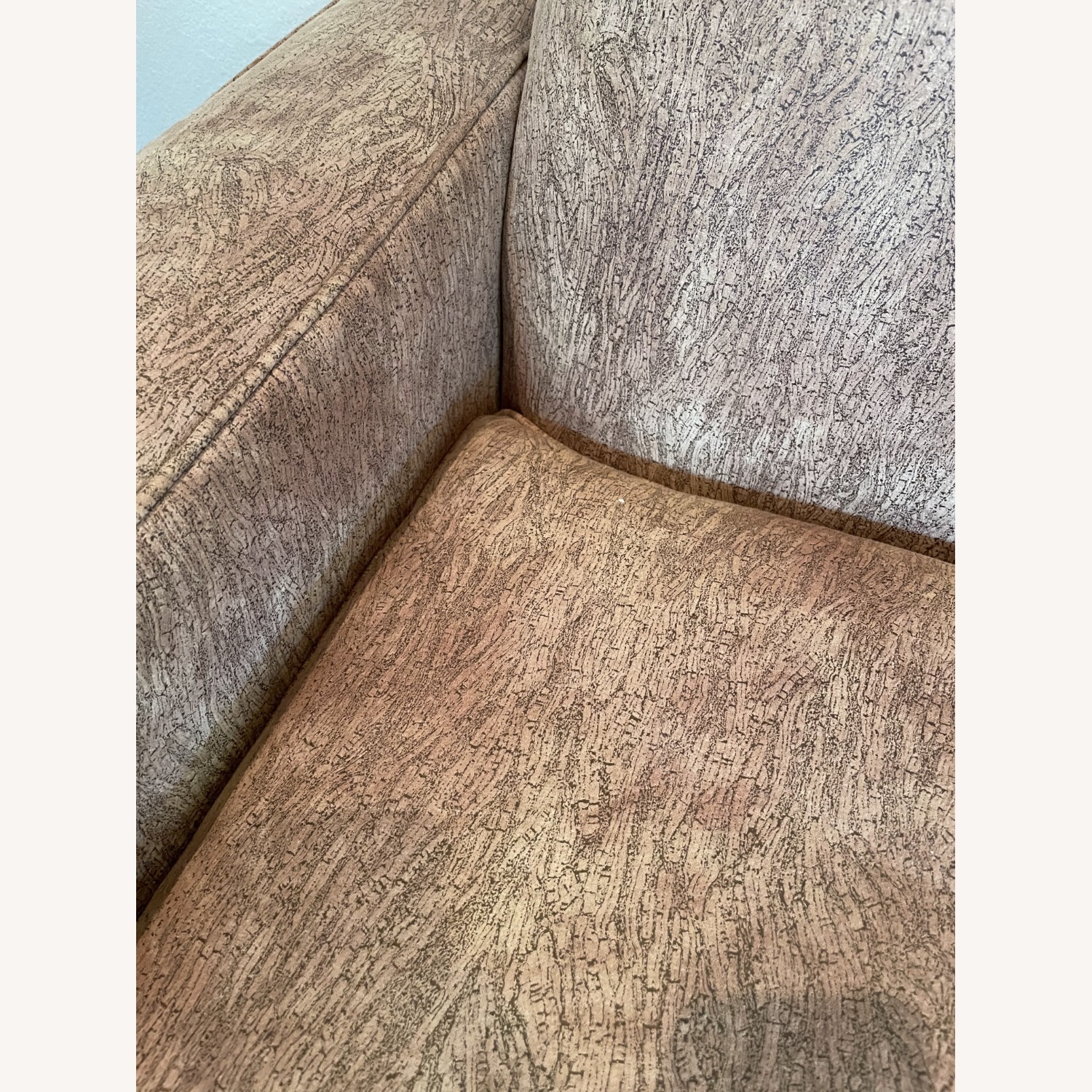 Crate & Barrel Cork Latte Fabric 2 Seater Sofa - image-3
