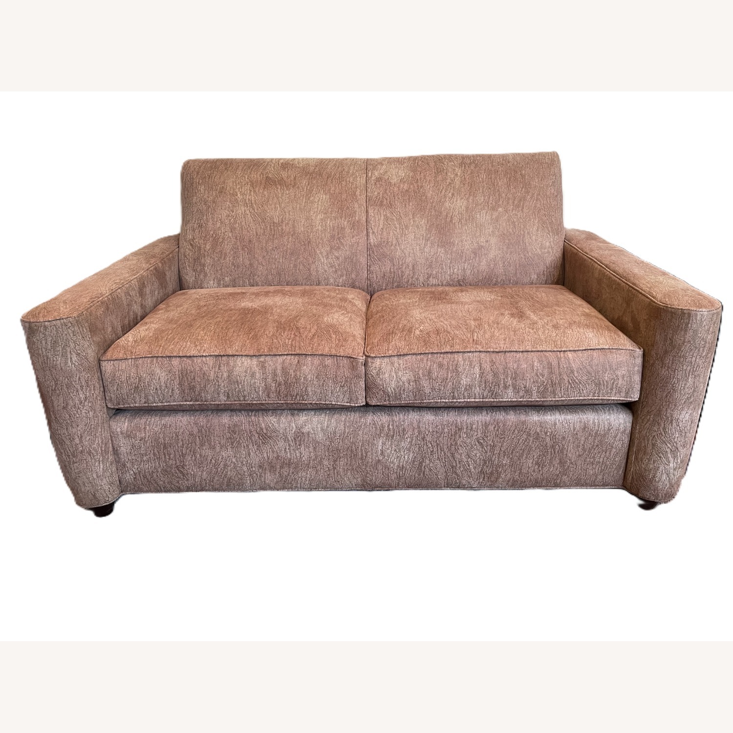 Crate & Barrel Cork Latte Fabric 2 Seater Sofa - image-1