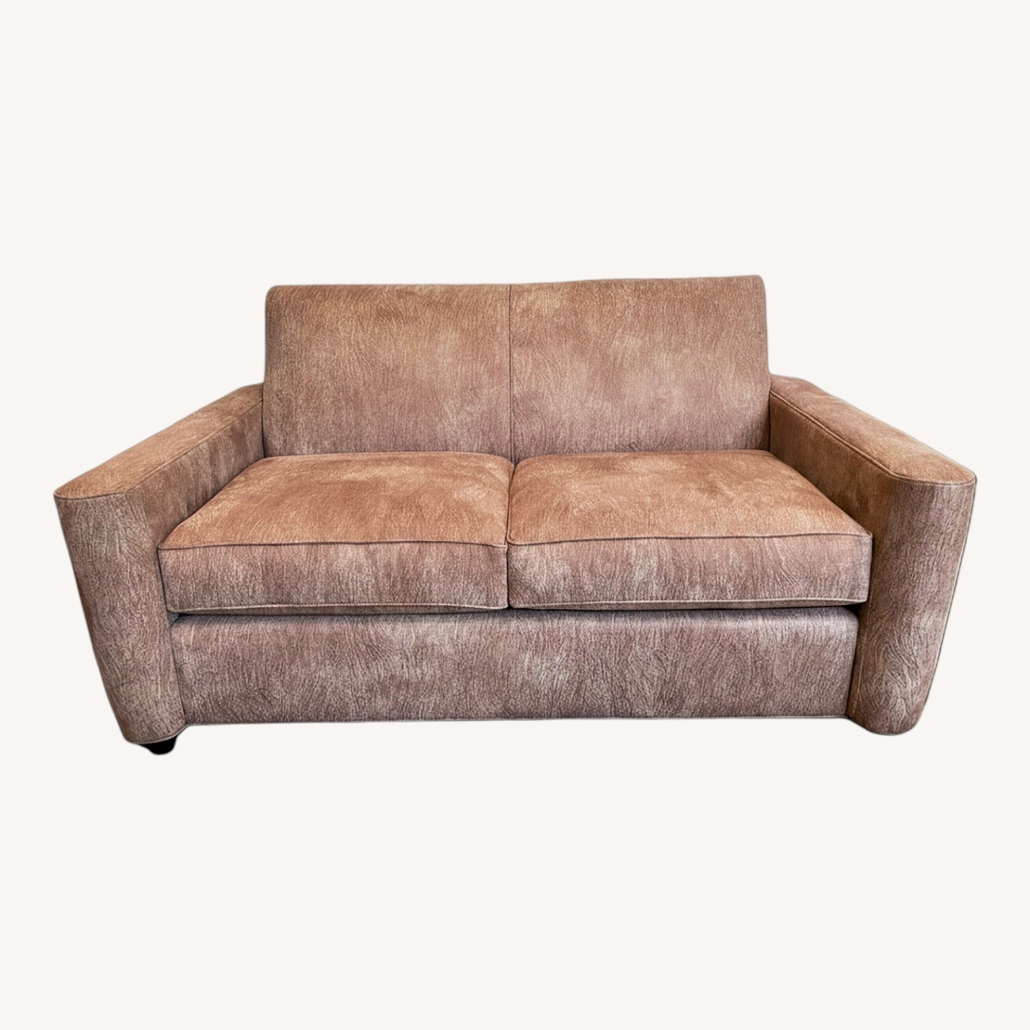 Crate & Barrel Cork Latte Fabric 2 Seater Sofa - image-0