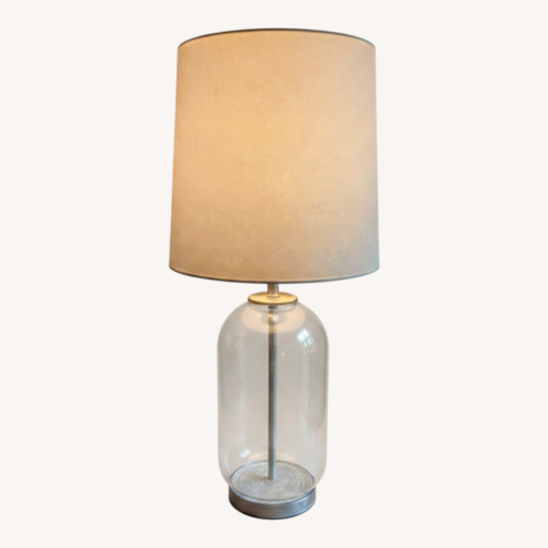 Used At Home USA White Glass Table Lamps for sale on AptDeco
