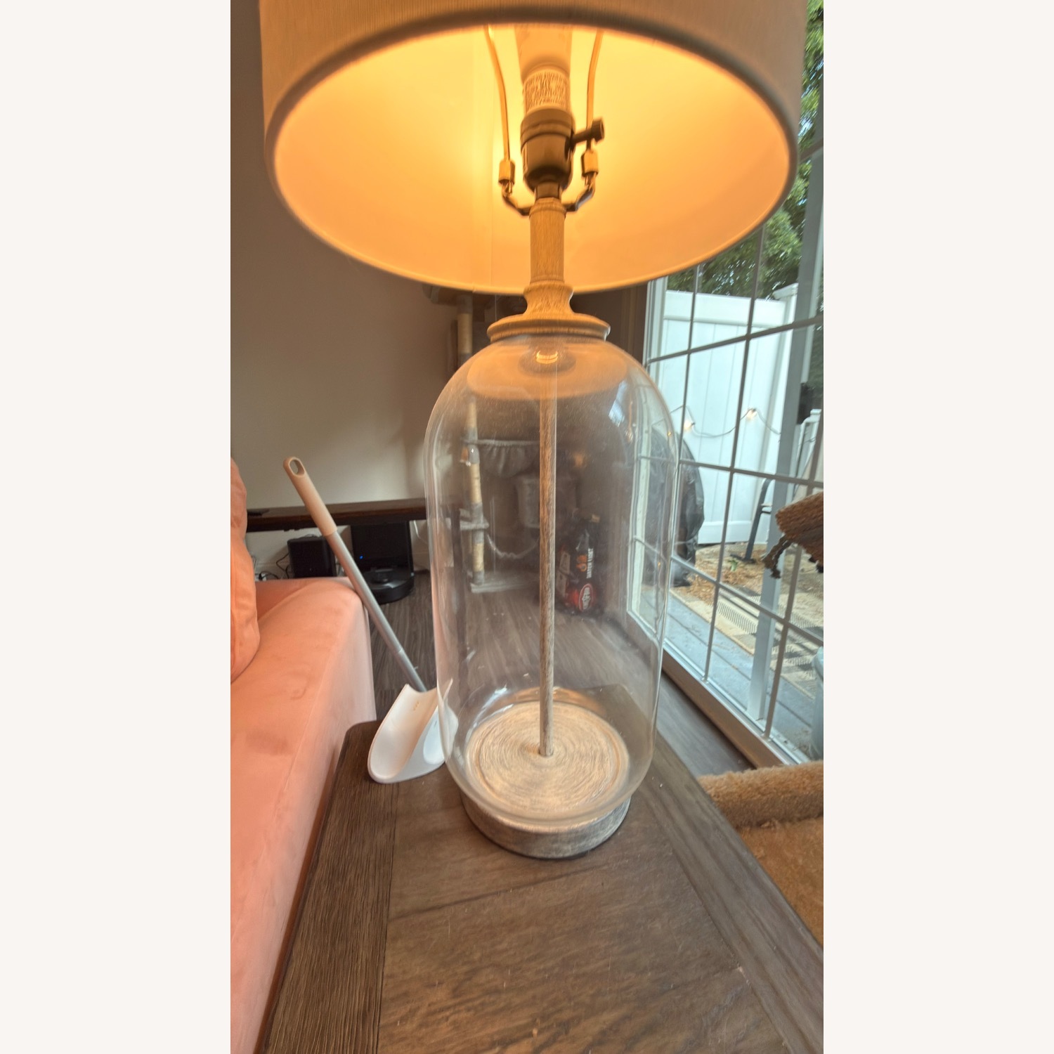 At Home USA White Glass Table Lamps - image-6