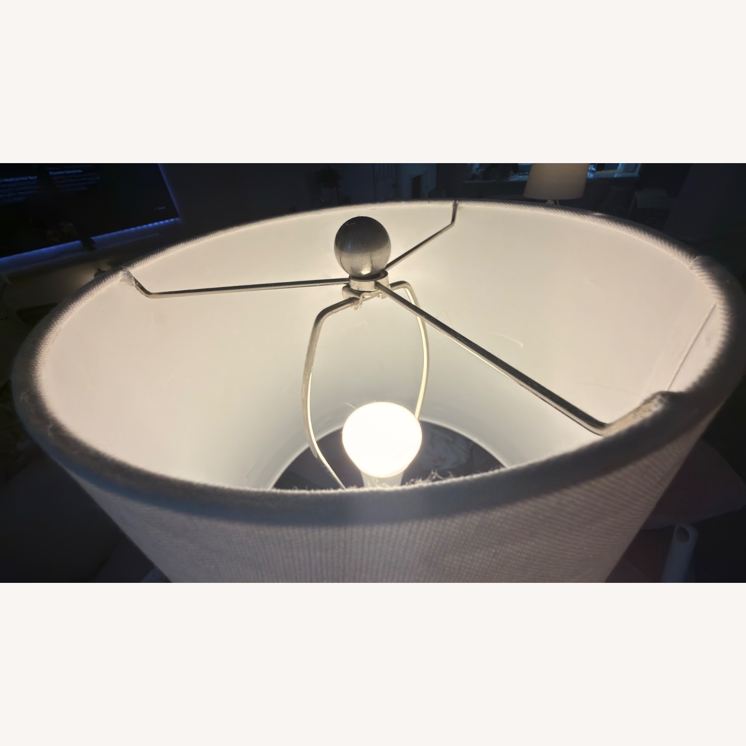 At Home USA White Glass Table Lamps - image-5