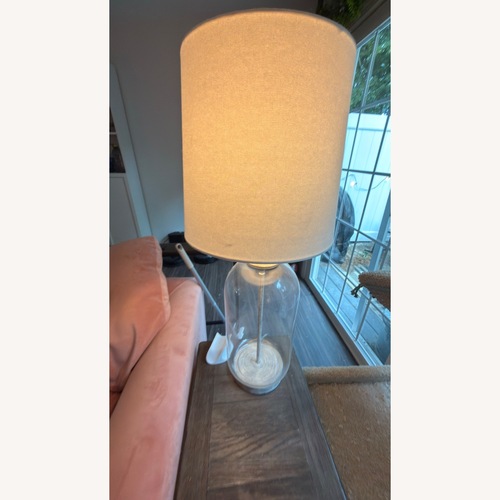 Used At Home USA White Glass Table Lamps for sale on AptDeco
