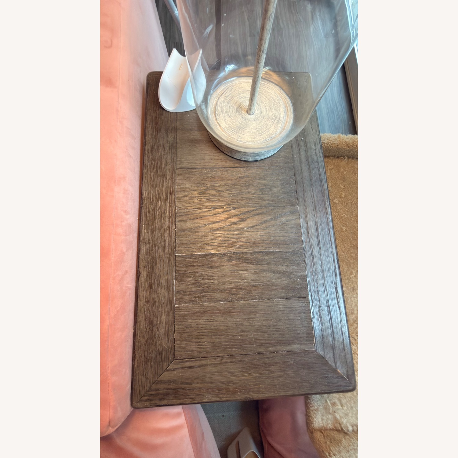 Wood Side Table with Power & Charging Outlets - image-2