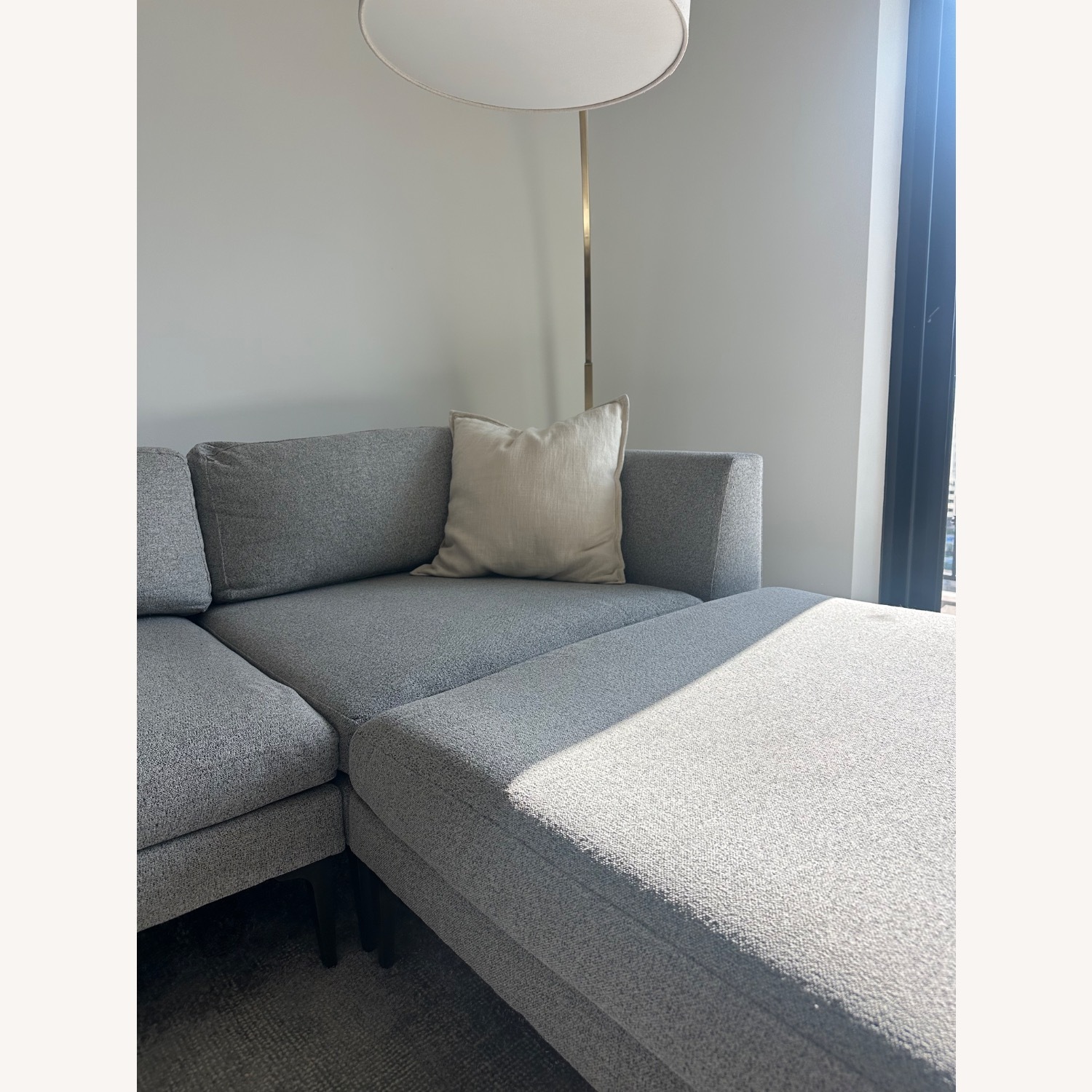 West Elm Andes Light Gray 2 Piece Sectional - image-3