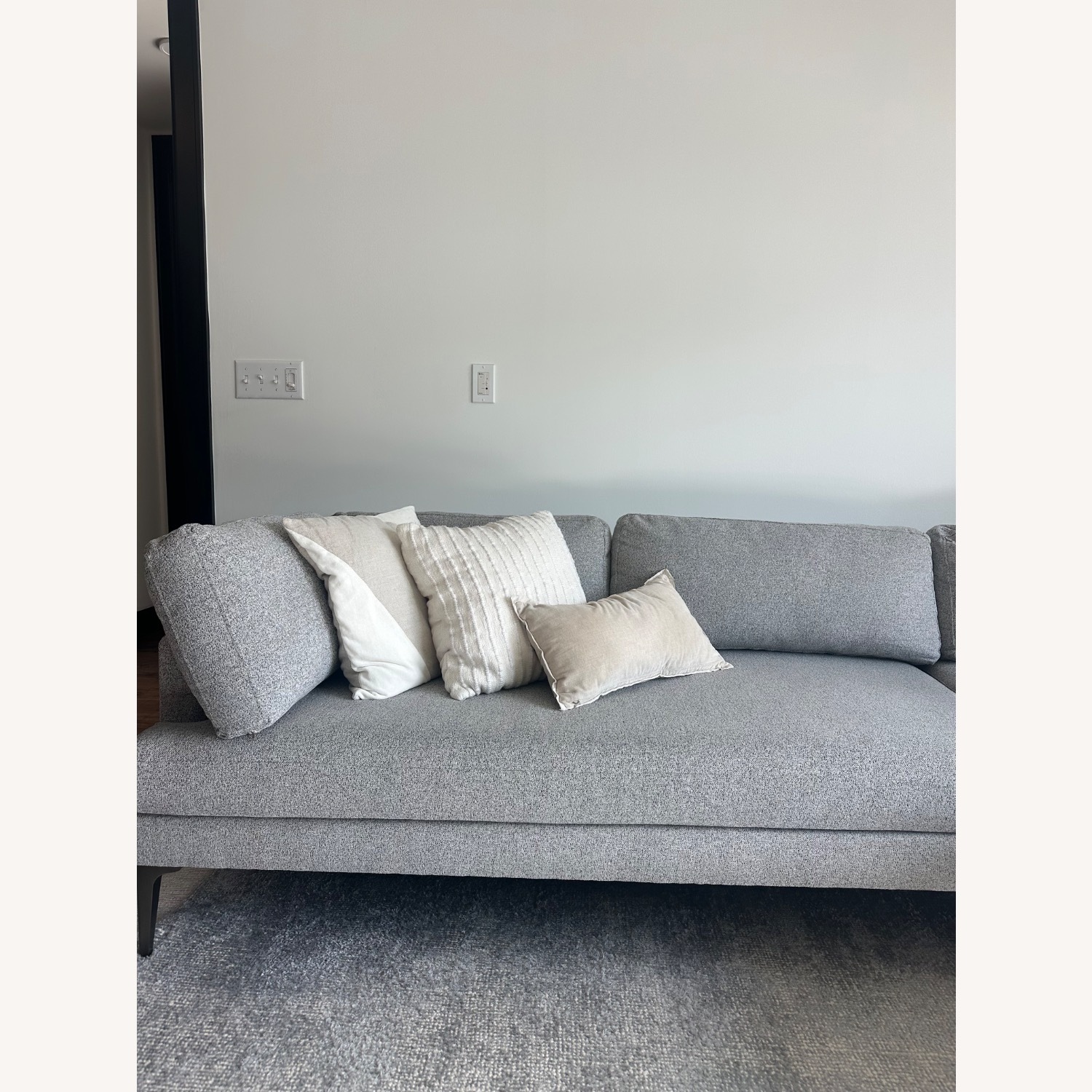 West Elm Andes Light Gray 2 Piece Sectional - image-2