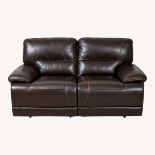 Used Dark Brown Leather 3+ Seater Sofa for sale on AptDeco