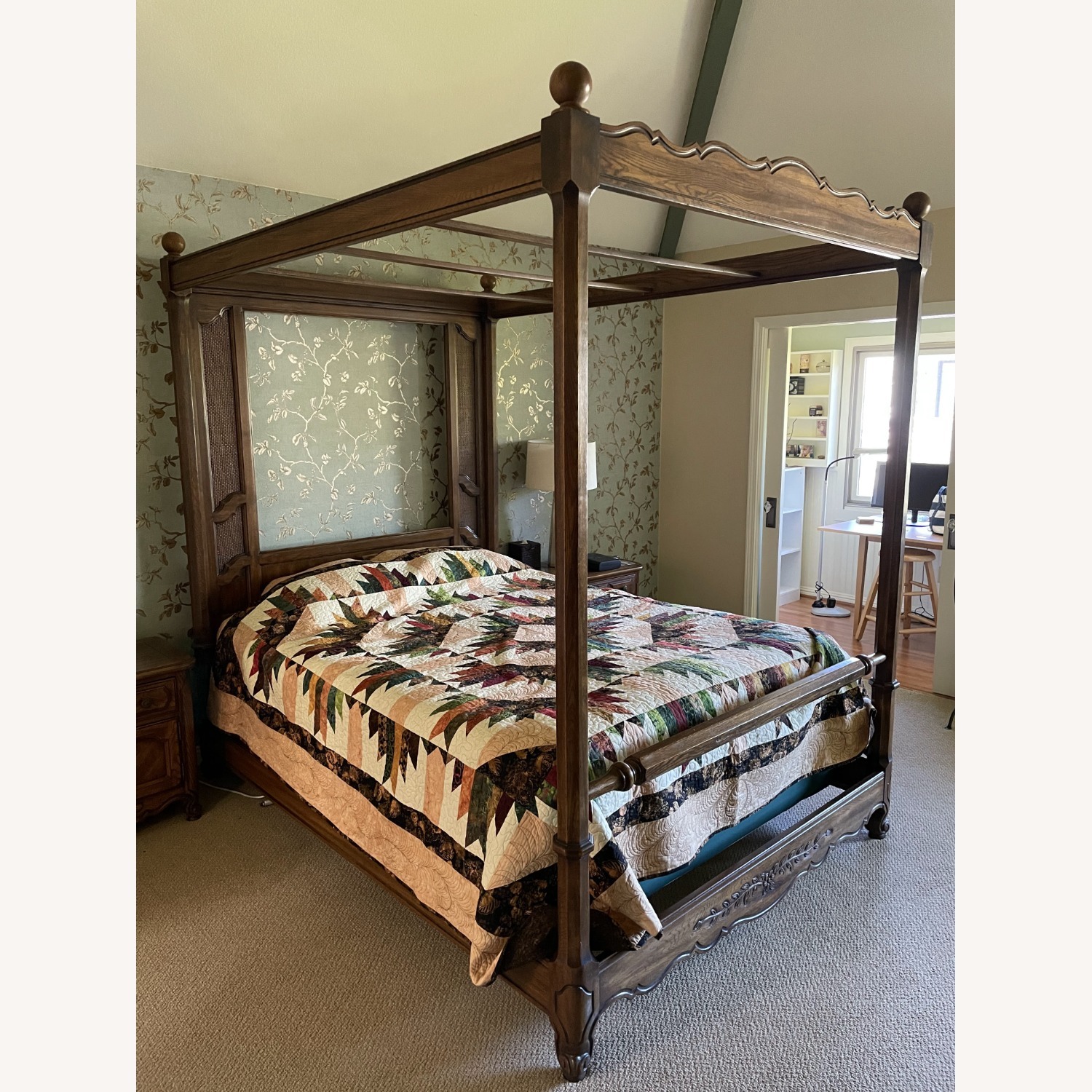 Vintage Thomasville Poster Canopy King Bed - image-2