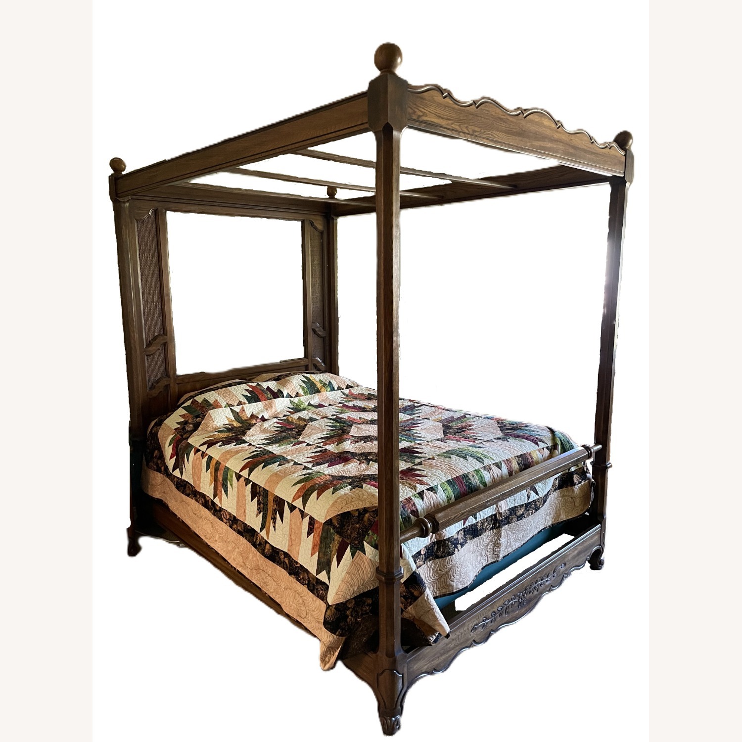 Vintage Thomasville Poster Canopy King Bed - image-1