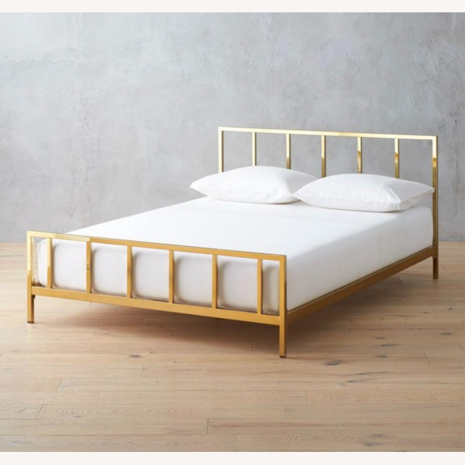 CB2 Alchemy Gold Metal Full Bed - image-1