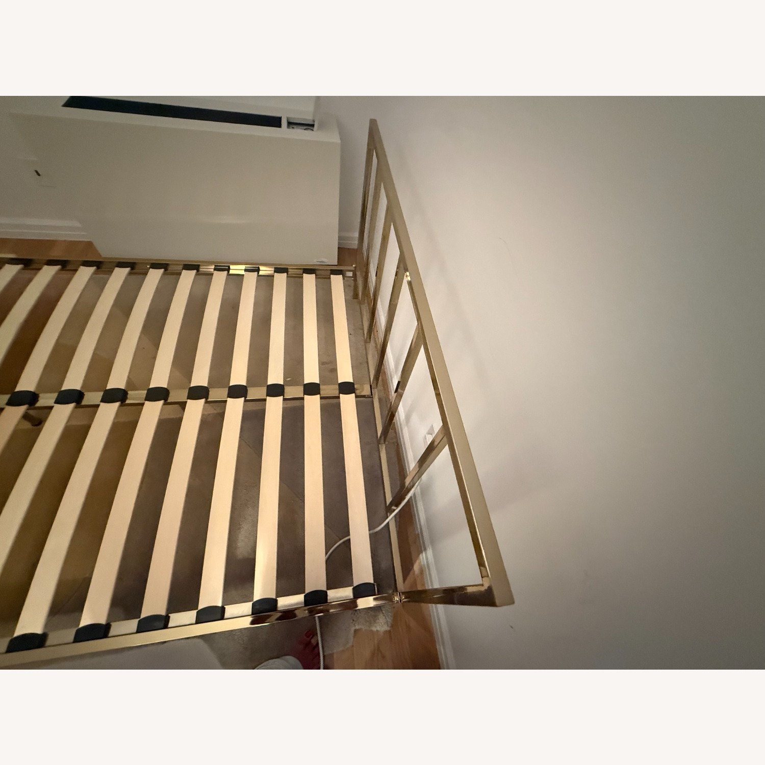 CB2 Alchemy Gold Metal Full Bed - image-3