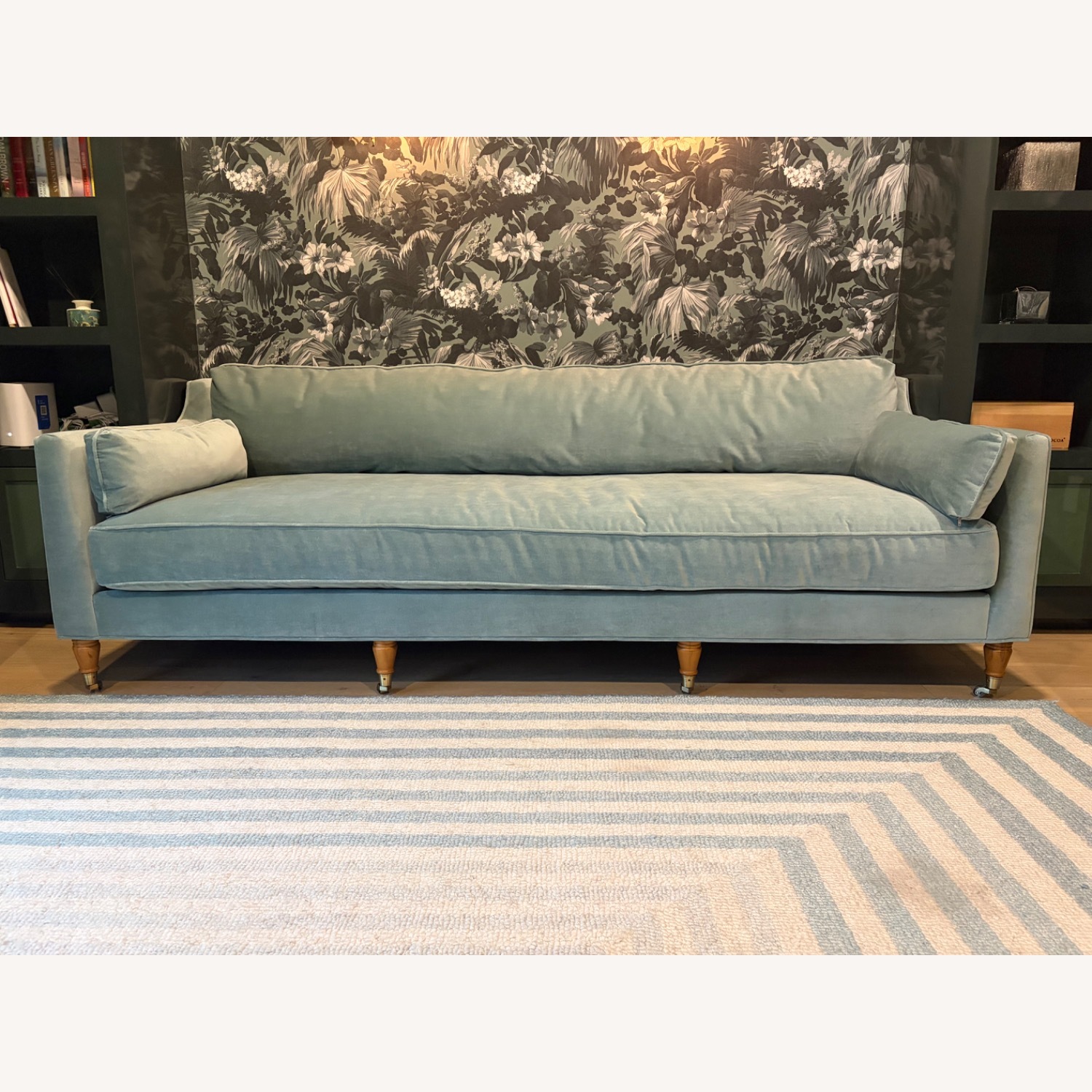 Lulu & Georgia Fabienne Green Velvet 3+ Seater Sofa - image-1