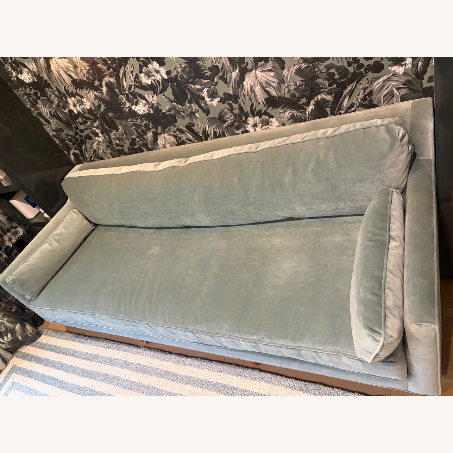 Lulu & Georgia Fabienne Green Velvet 3+ Seater Sofa - image-3