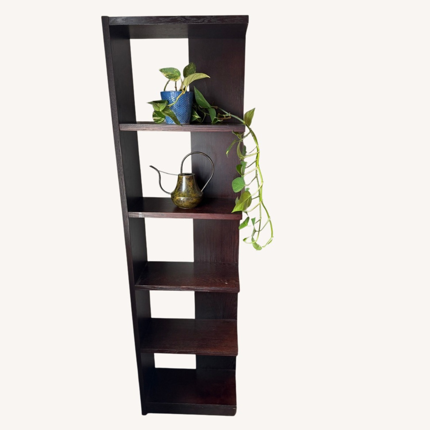 West Elm Dark Brown Wood Bookcase - image-1
