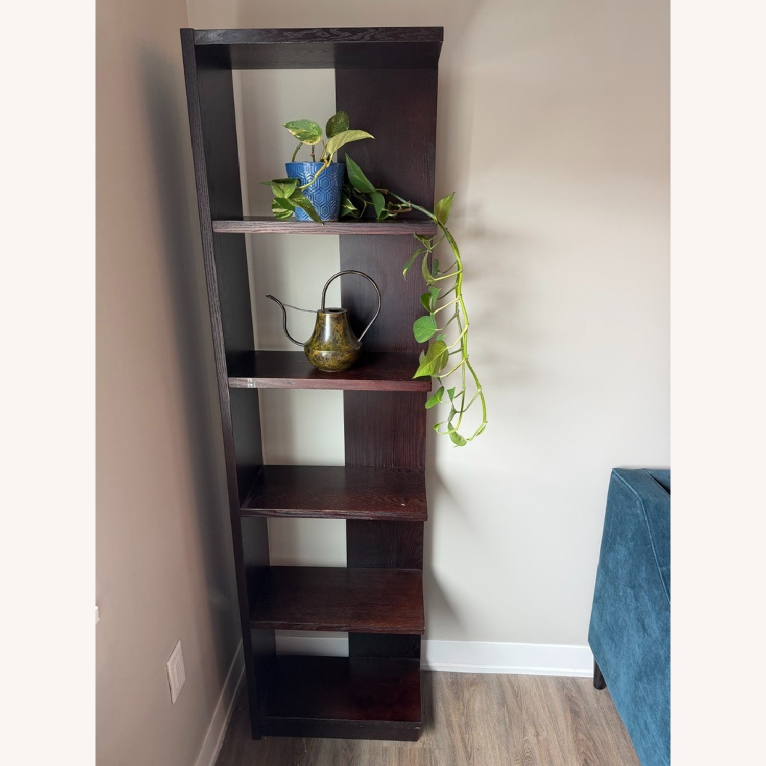 West Elm Dark Brown Wood Bookcase - image-3