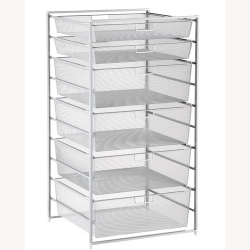 Used Elfa Classic Medium Tall Drawer Solution Platinum for sale on AptDeco