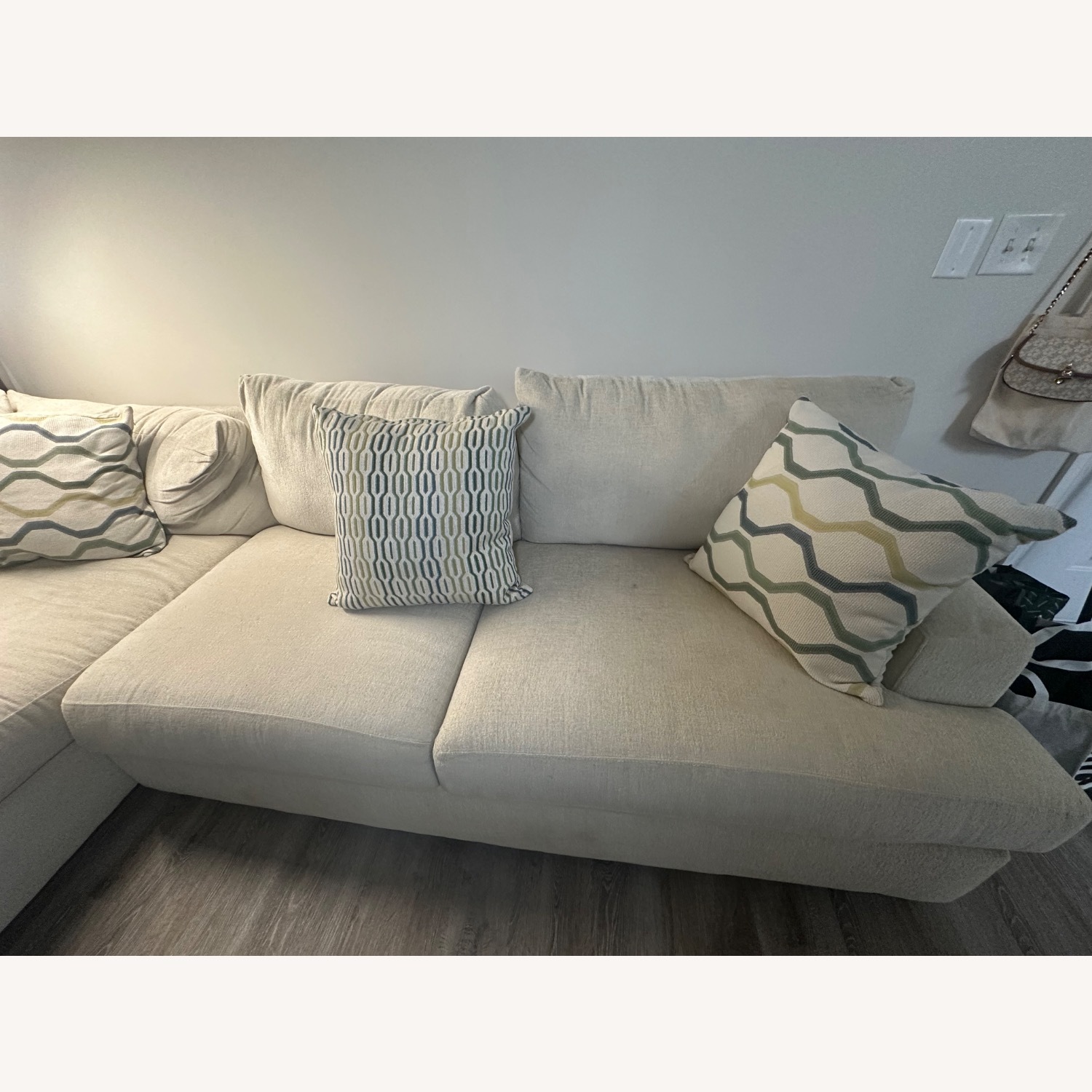 Rooms To Go Light Brown 2 Piece Sectional - image-3
