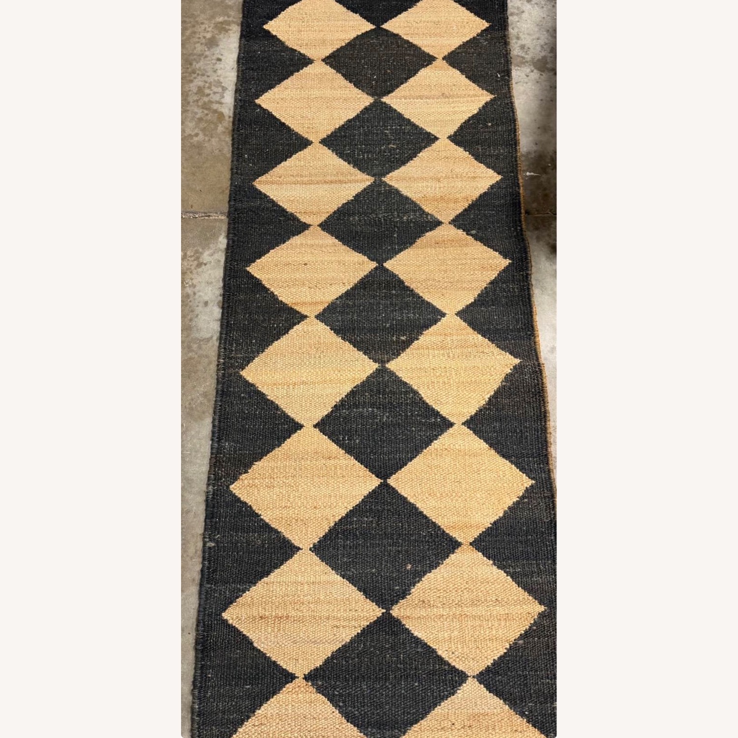 Black and Natural Jute Stair Runner - image-2