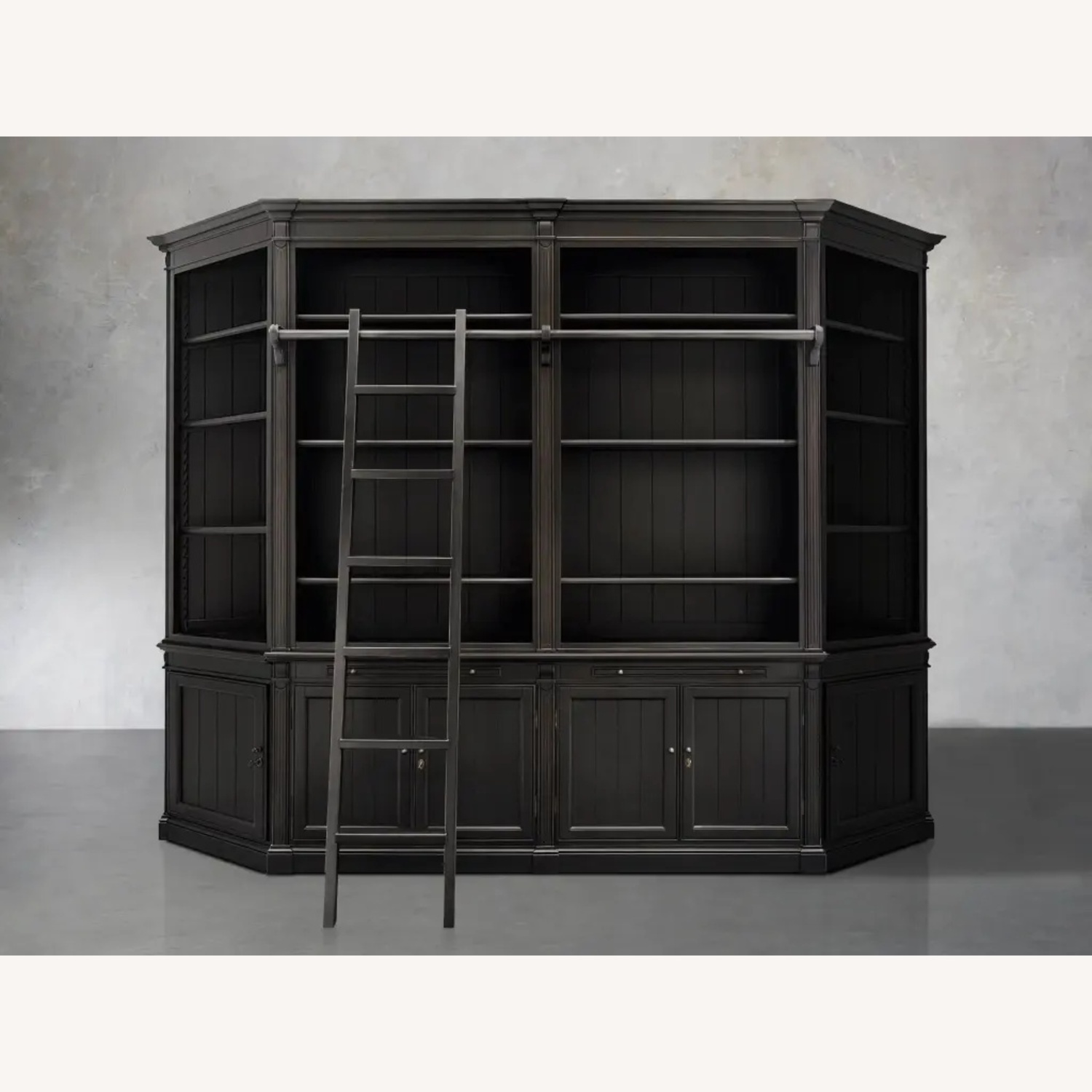 Arhaus Athens Black Wood Modular Wall Units - image-5