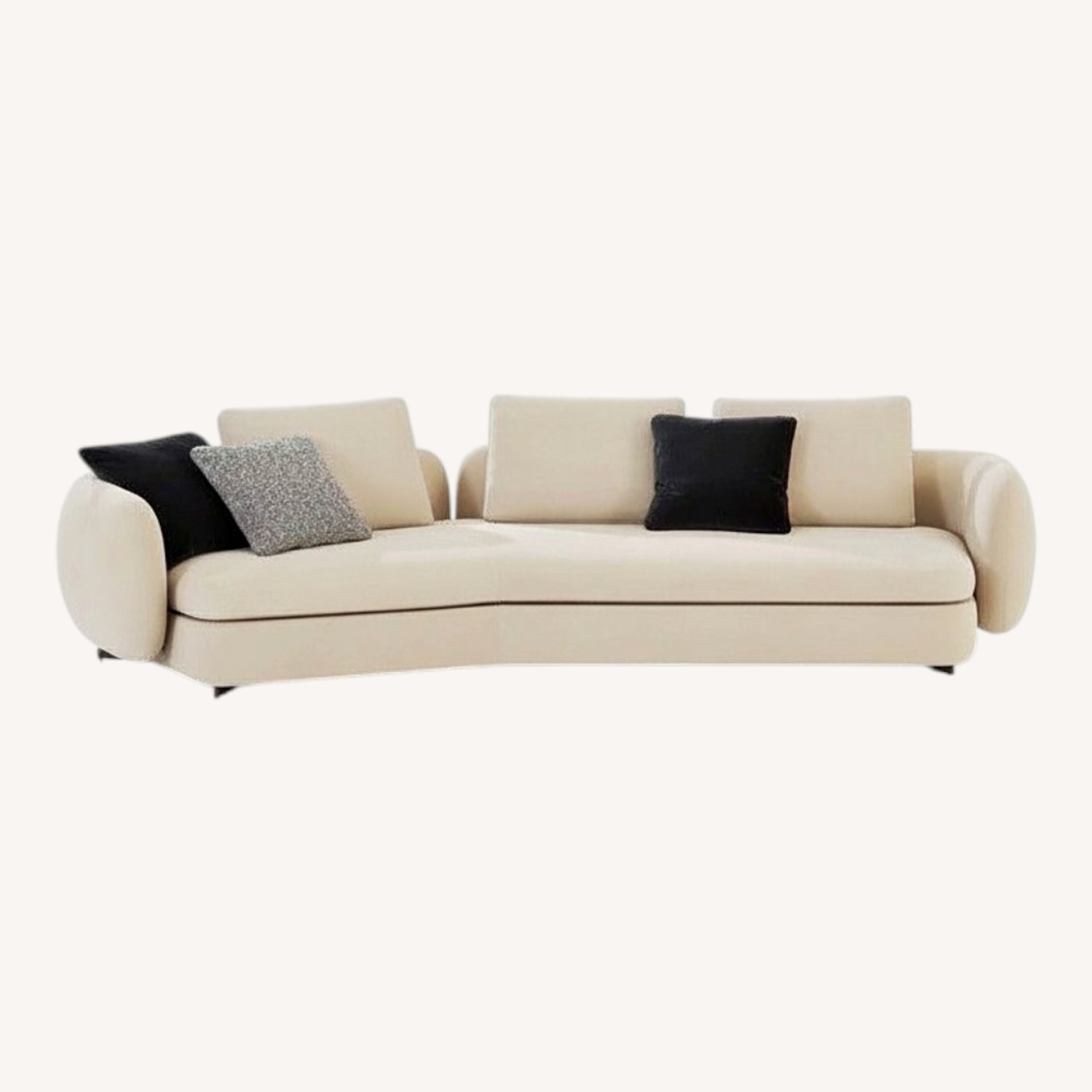 Poliform St Germain White Boucle 3+ Seater Sofa - image-0