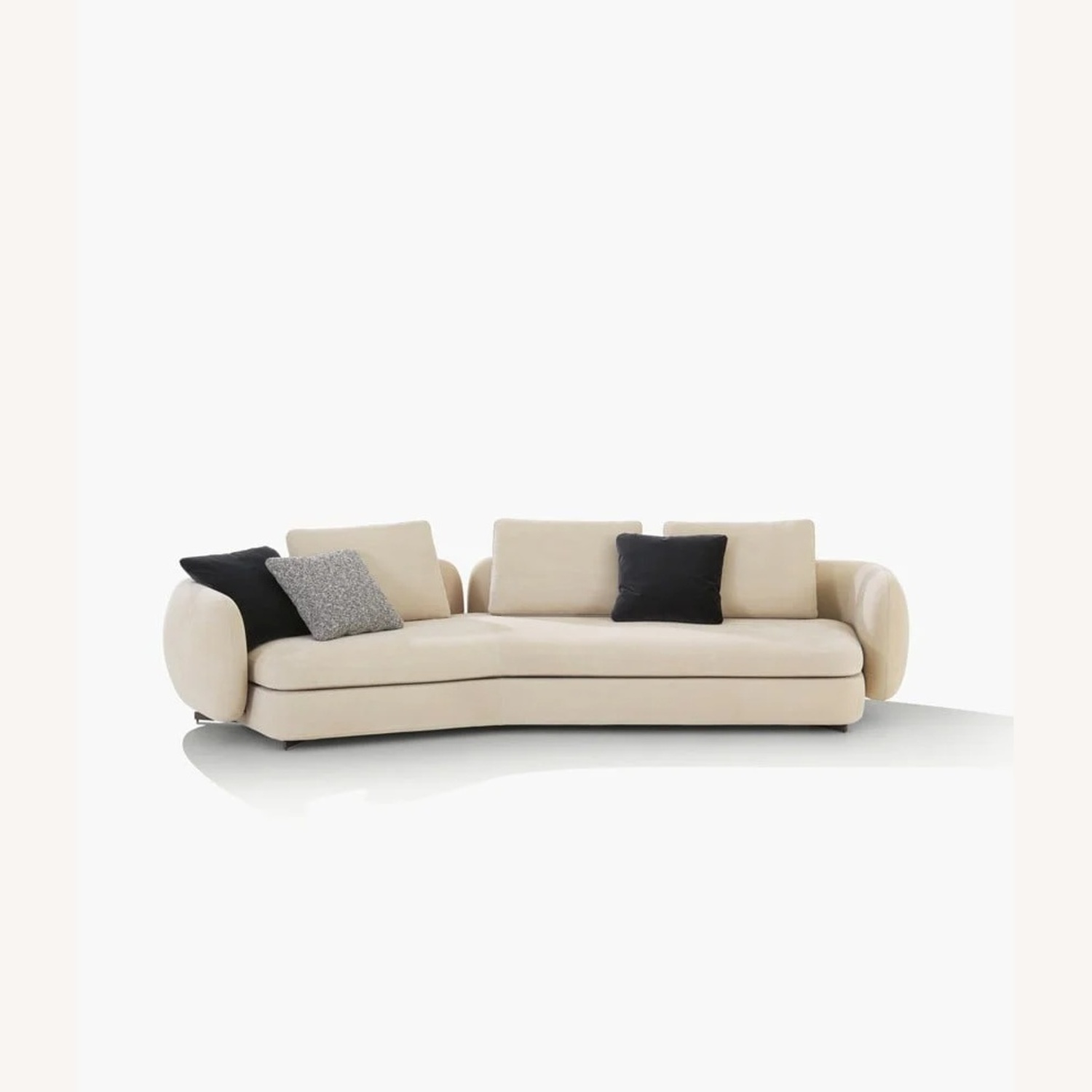 Poliform St Germain White Boucle 3+ Seater Sofa - image-6