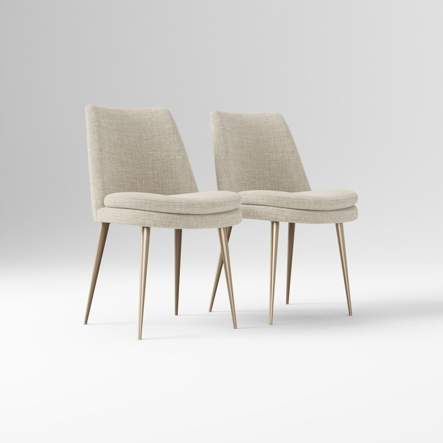 West Elm Finley Low Back Dining Chair Oatmeal  - image-7