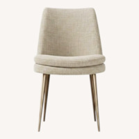 West Elm Finley Low Back Dining Chair Oatmeal