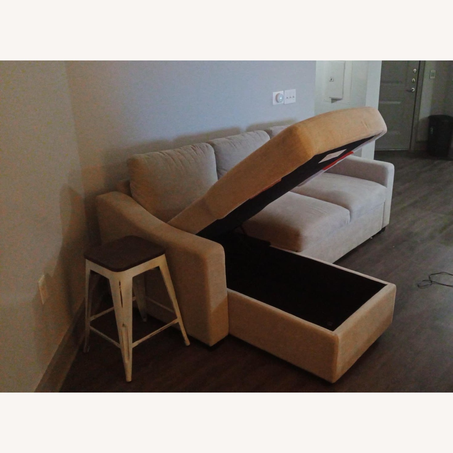 Costco Coddle Luke Light Brown Fabric 2 Piece Sectional - image-3