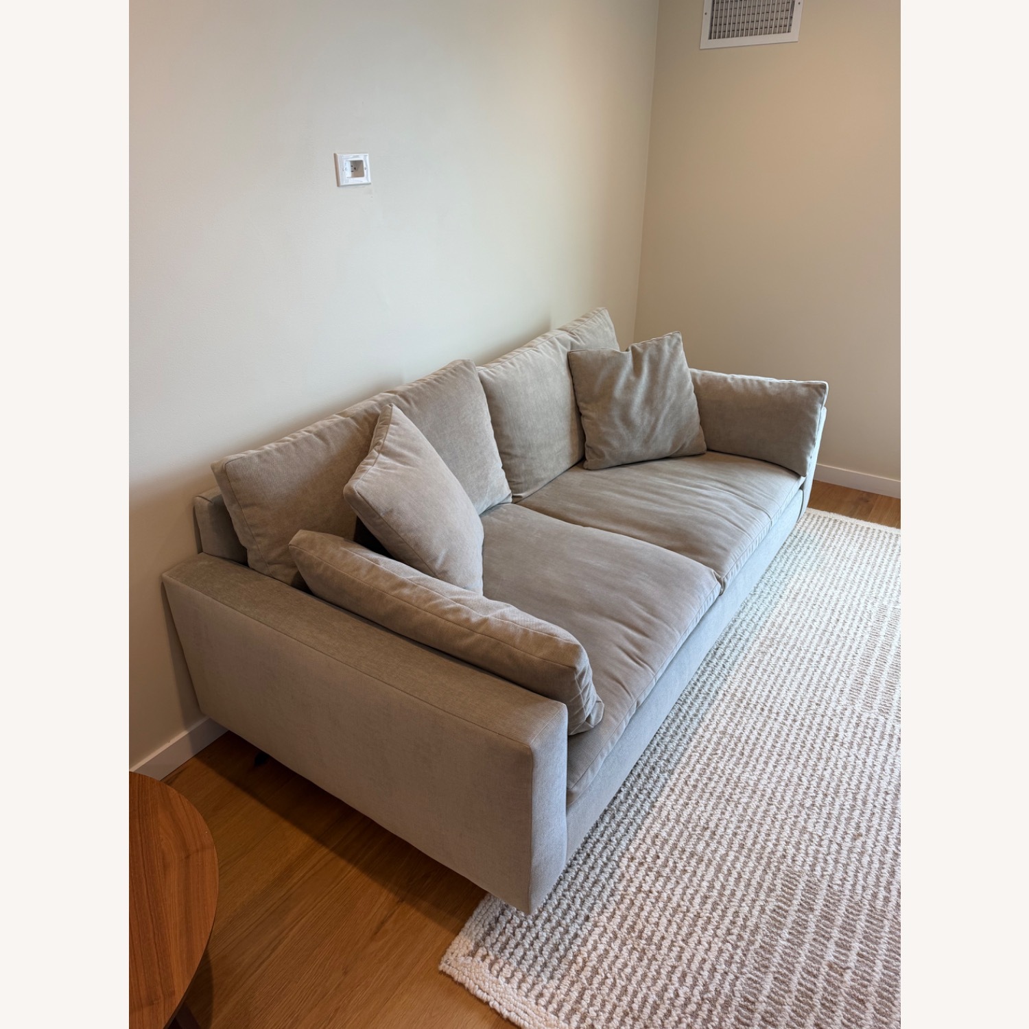 West Elm Harmony Natural Velvet 2 Seater Sofa - image-2