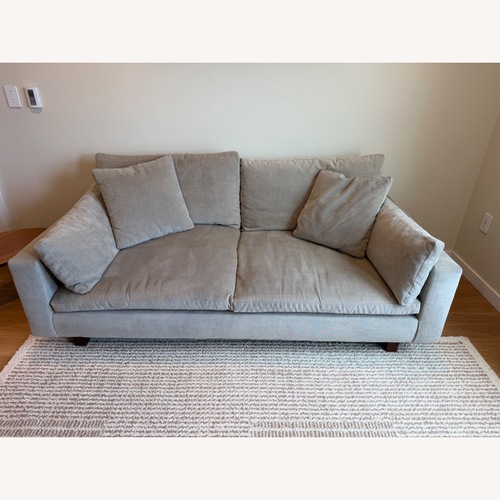 Used West Elm Harmony Natural Velvet 2 Seater Sofa for sale on AptDeco