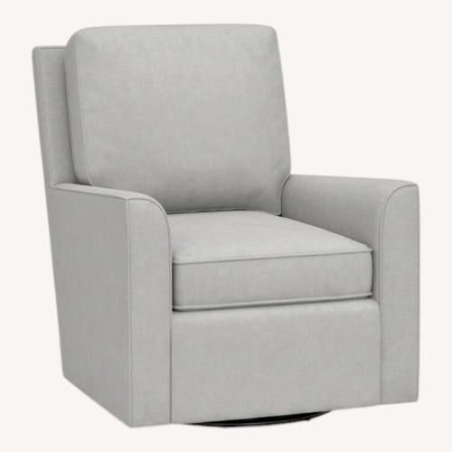 Used Pottery Barn Kids Bedford Light Gray Fabric Nursing Chair for sale on AptDeco