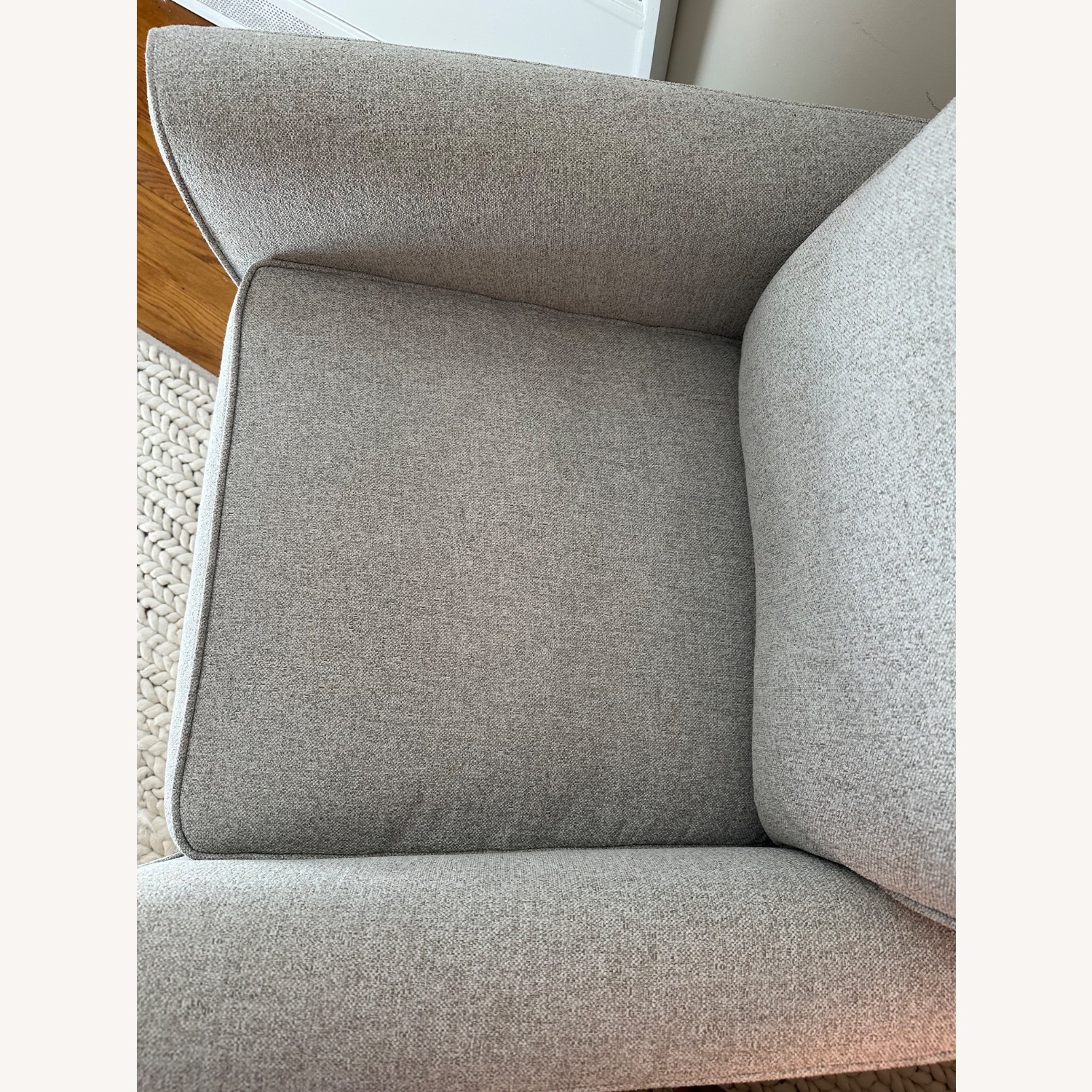 Pottery Barn Kids Bedford Light Gray Fabric Nursing Chair - image-6