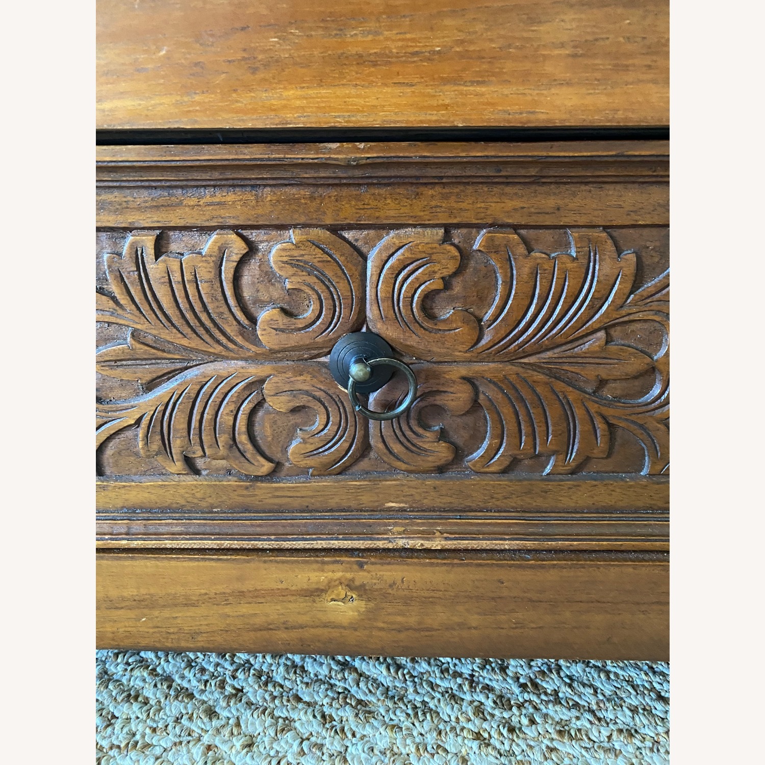 Vintage Javanese Indonesian Jati Wood Bench - image-8