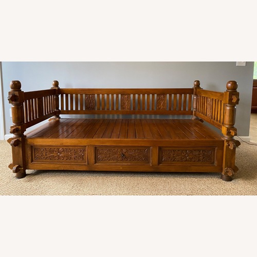 Used Vintage Javanese Indonesian Jati Wood Bench for sale on AptDeco