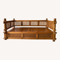 Vintage Javanese Indonesian Jati Wood Bench