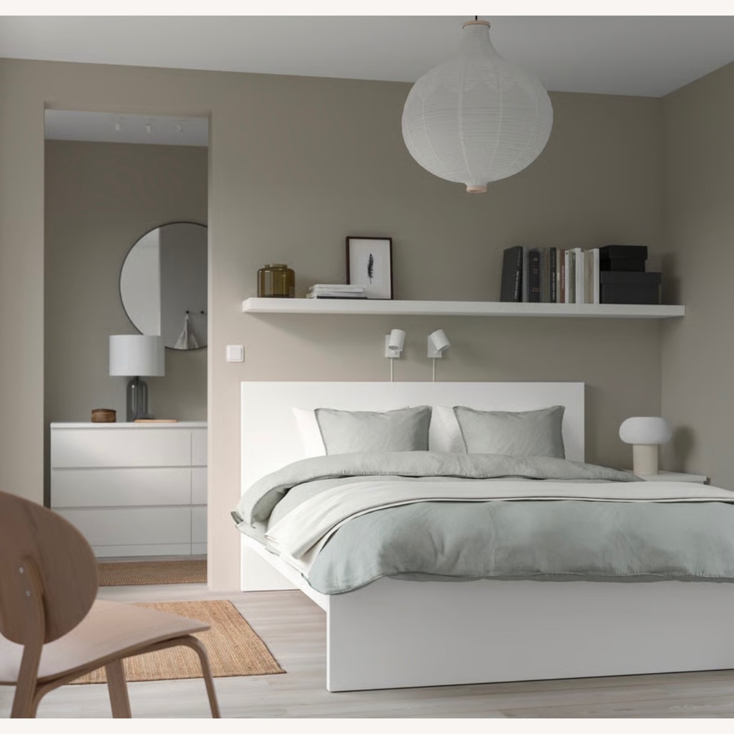 IKEA Malm White King Bedframe - image-3