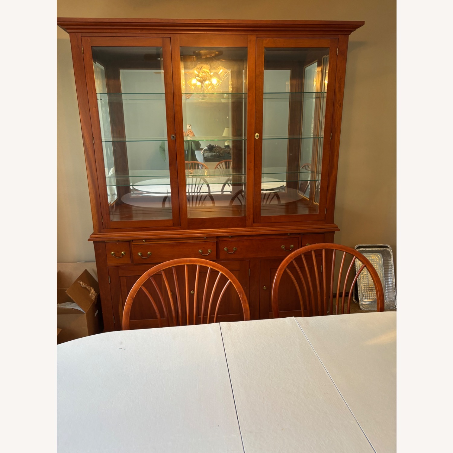 Natural Wood Dining Table - image-1
