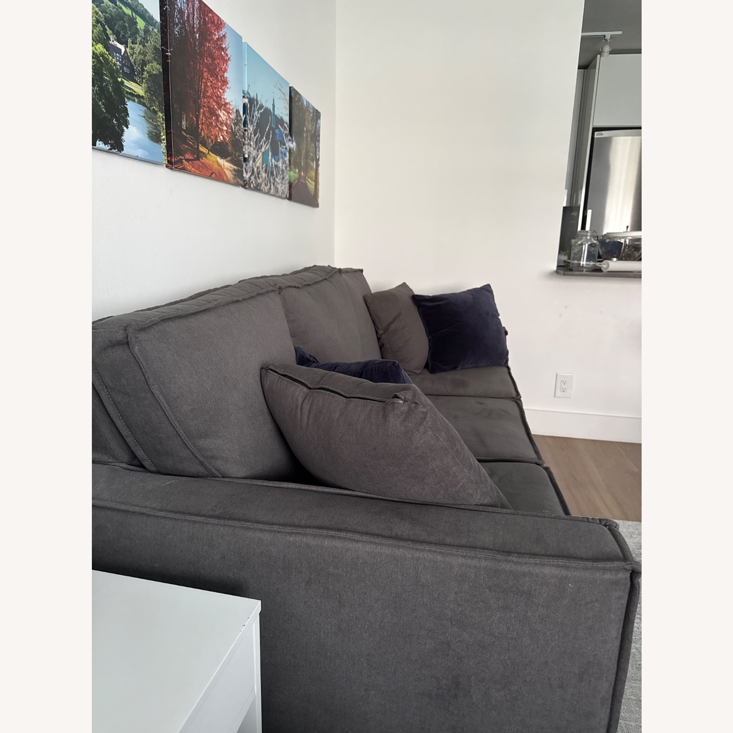 Charcoal Gray 86” Sleeper Sofa (Queen) - image-2